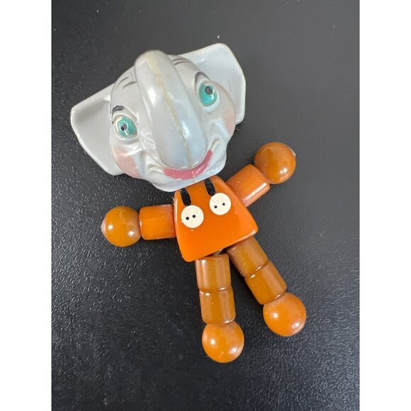 1930's TYKIE Toy Eppy ELEPHANT Head Bakelite Body Articulated BABY Rattle - Picture 3 of 6